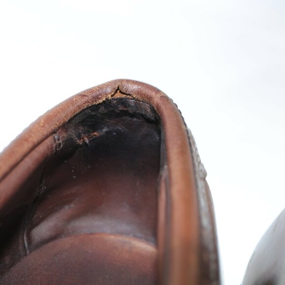 Allen Edmonds Mens Harvard Loafer Size 9.5 B Brown Leather Tassel Slip On Shoe - Picture 10 of 12